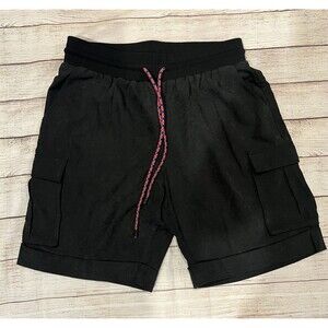 NWT Choosy Charcoal Cargo Shorts with Red Drawstring Cotton Blend Size 12